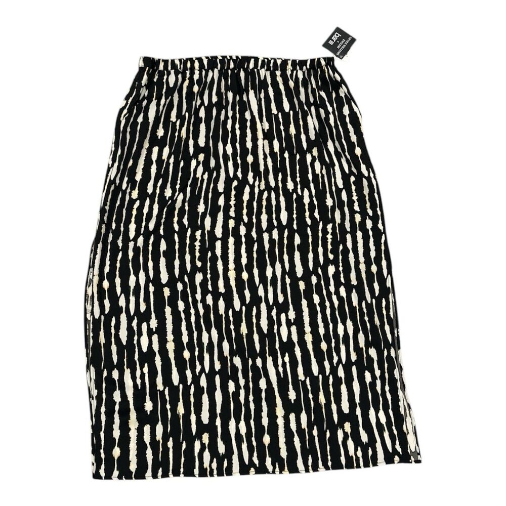 New Bar III Collab Black Wht Print Size 1X Printed A-Line Maxi Skirt MSRP$69.50 - Picture 1 of 8